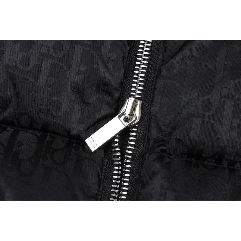 D*or oblique down jacket nylon jacquard black