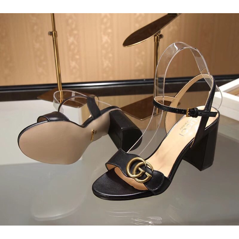 G*u*i marmont gg ankle-strap sandals black