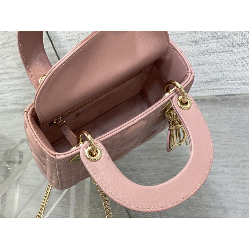 D*or lady D*or calfskin pink abc bag