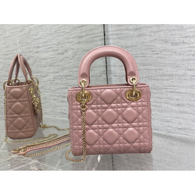 D*or lady D*or calfskin pink abc bag