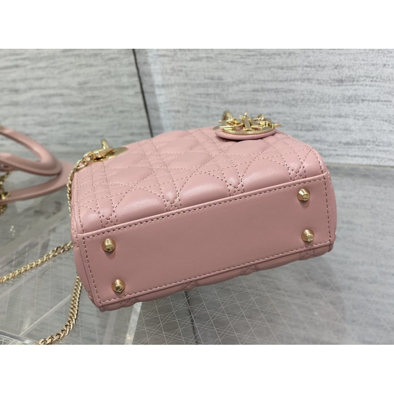 D*or lady D*or calfskin pink abc bag