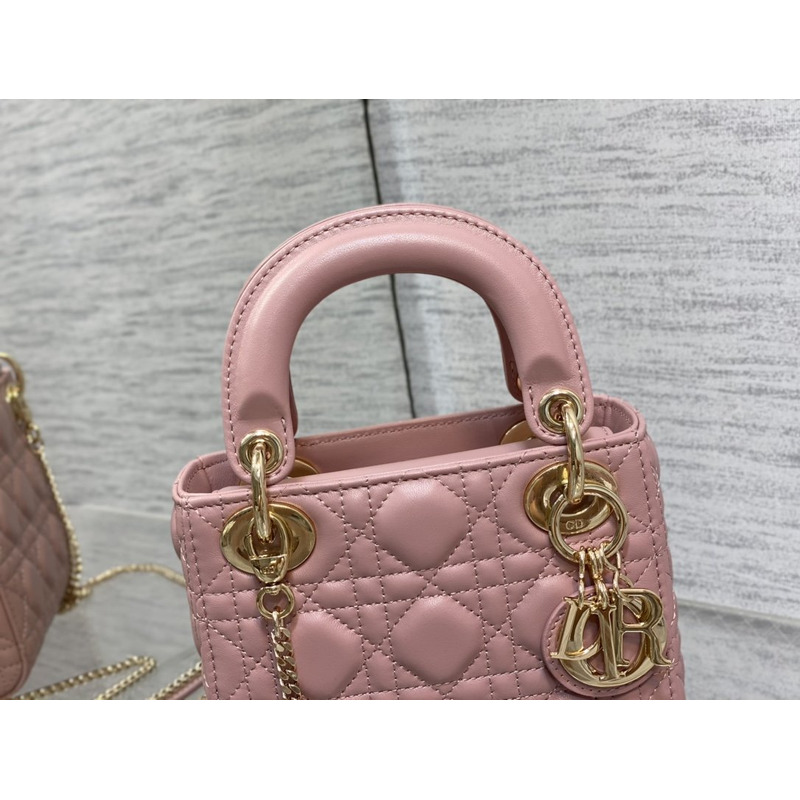 D*or lady D*or calfskin pink abc bag