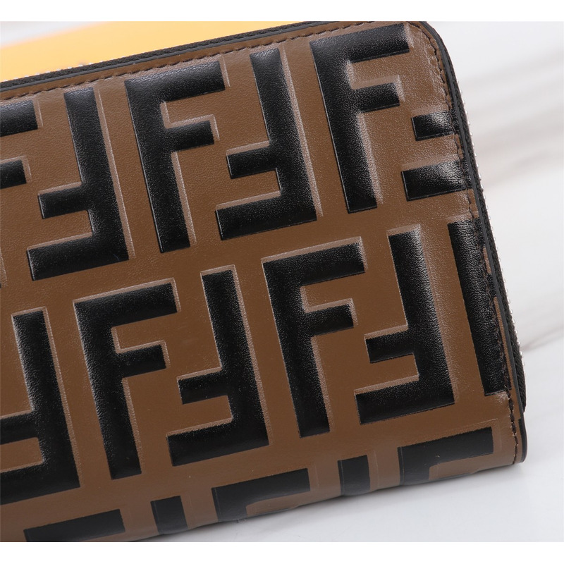 F**di brown leather wallet