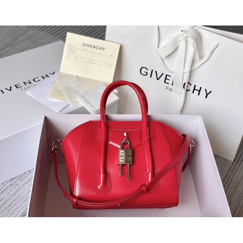 Givenchy Antigona Shark Lock Mini Bag In Red