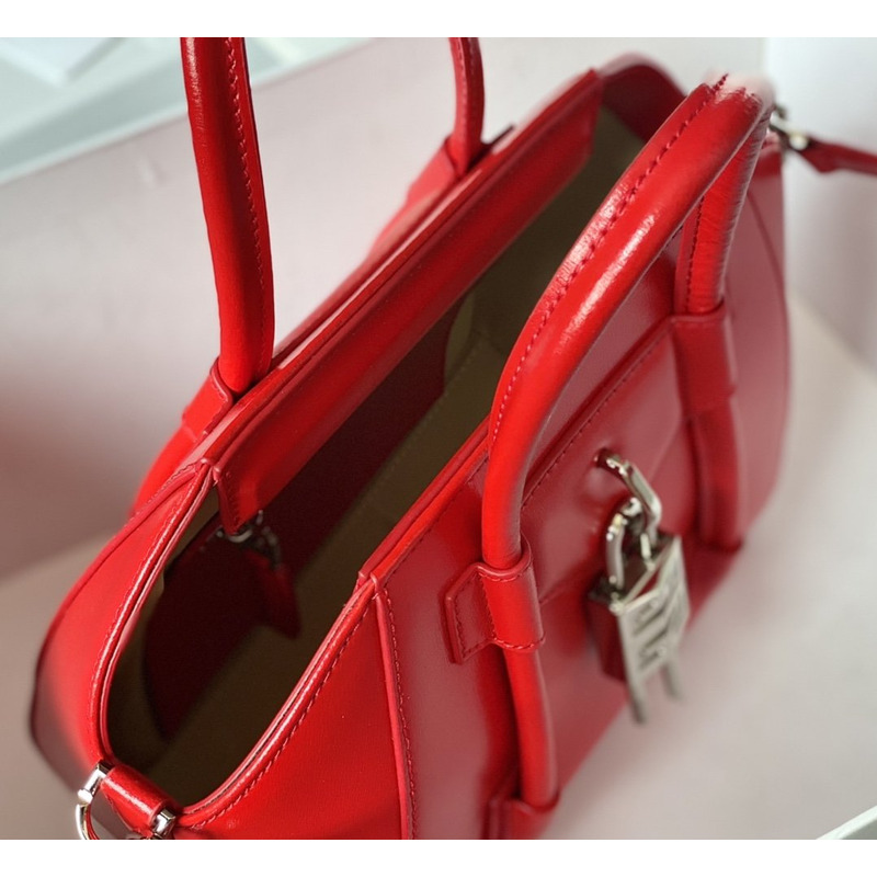 Givenchy Antigona Shark Lock Mini Bag In Red