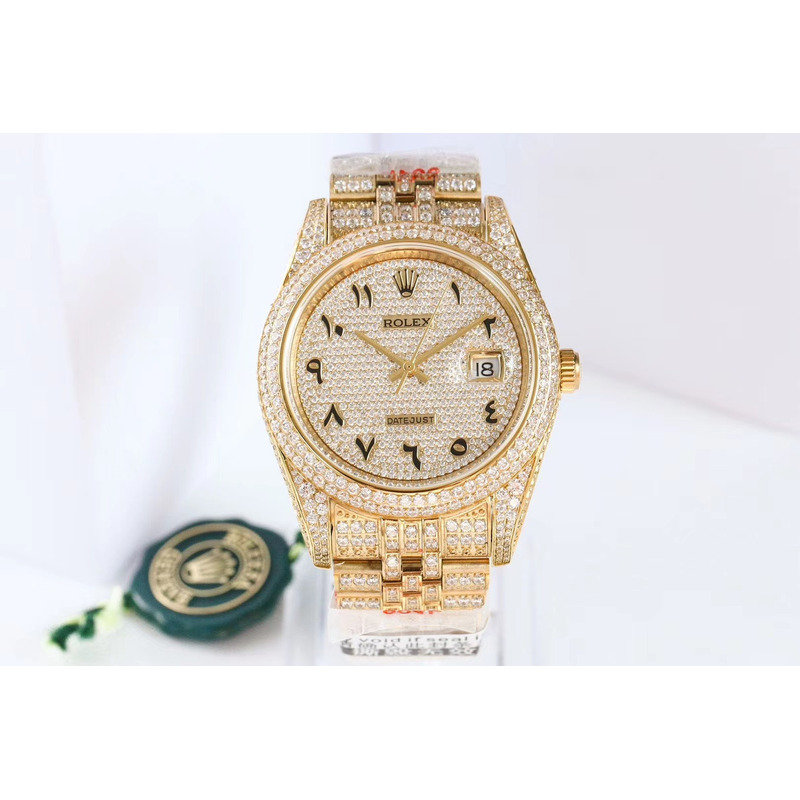 Rolex Diamond Iced Out Rolex Datejust 41 | 25 Carats Of Diamonds Full Diamond Arabic Dial