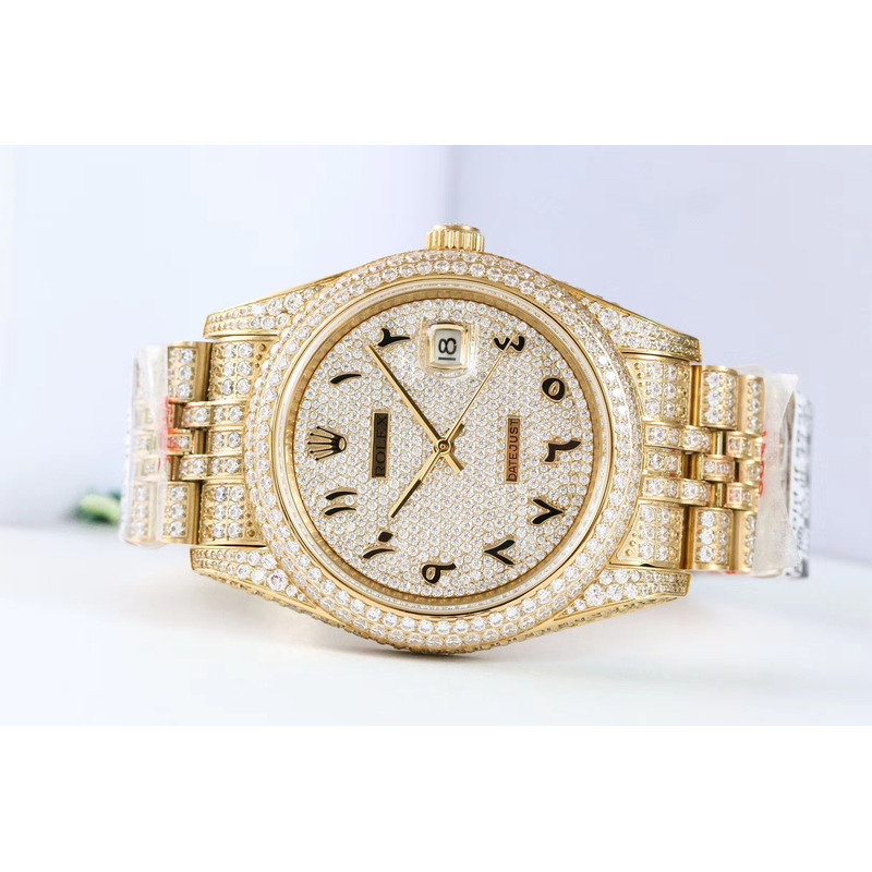 Rolex Diamond Iced Out Rolex Datejust 41 | 25 Carats Of Diamonds Full Diamond Arabic Dial