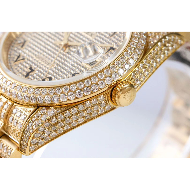 Rolex Diamond Iced Out Rolex Datejust 41 | 25 Carats Of Diamonds Full Diamond Arabic Dial