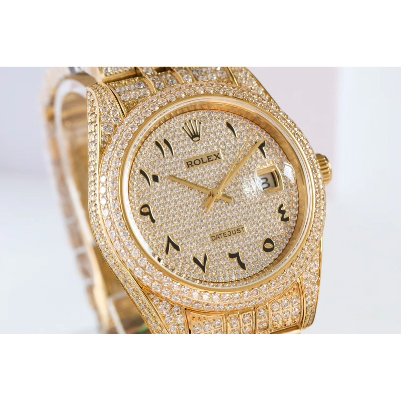 Rolex Diamond Iced Out Rolex Datejust 41 | 25 Carats Of Diamonds Full Diamond Arabic Dial