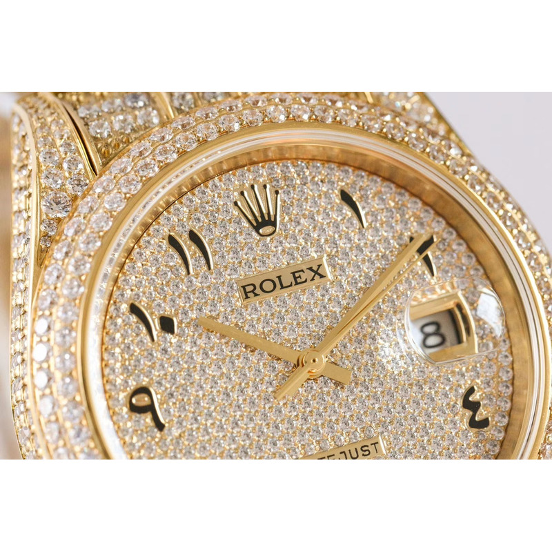 Rolex Diamond Iced Out Rolex Datejust 41 | 25 Carats Of Diamonds Full Diamond Arabic Dial