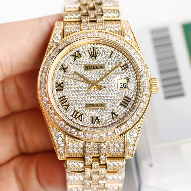 Rolex Oyster, diamonds and yellow gold