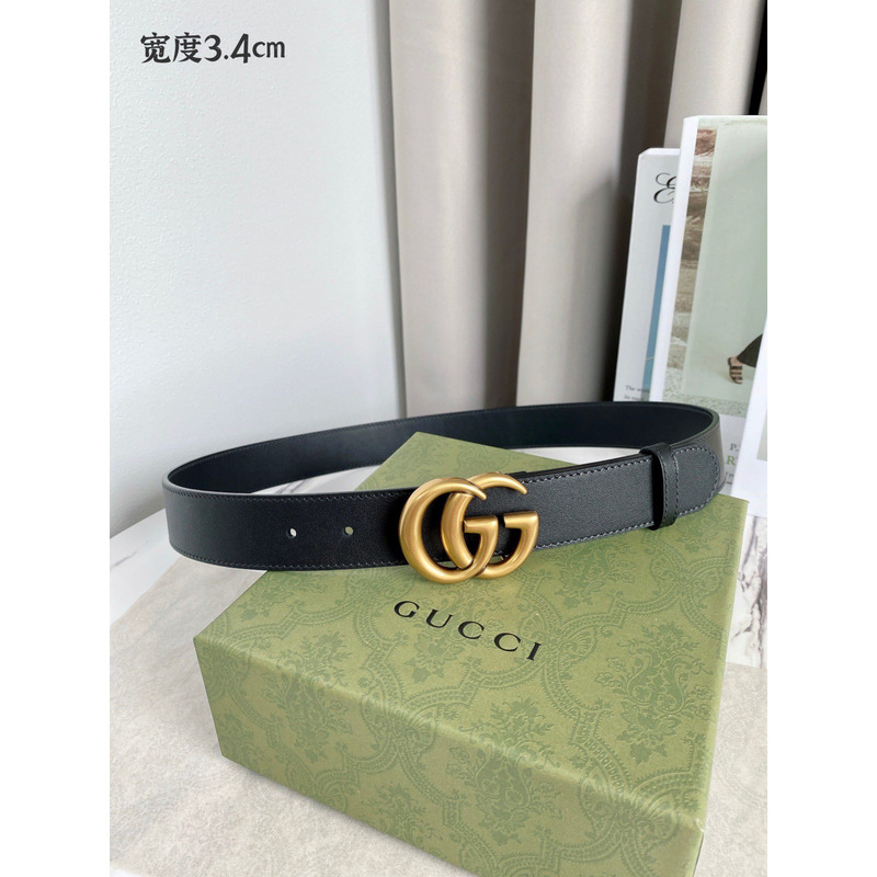 G*u*i gg gold logo belt black