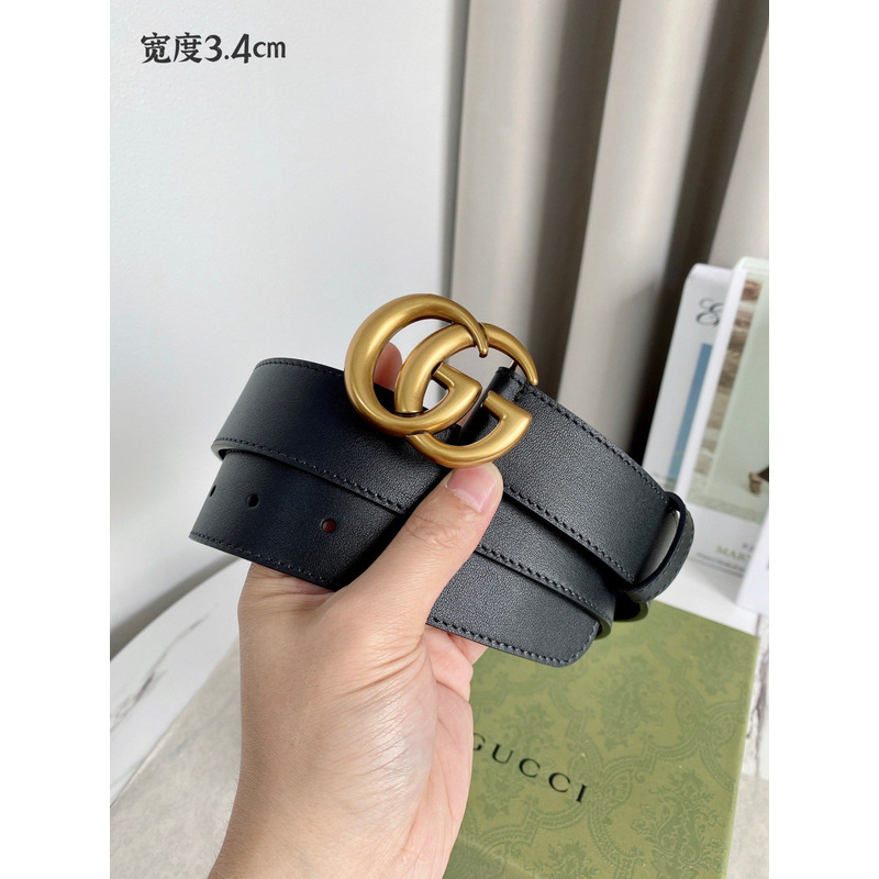 G*u*i gg gold logo belt black