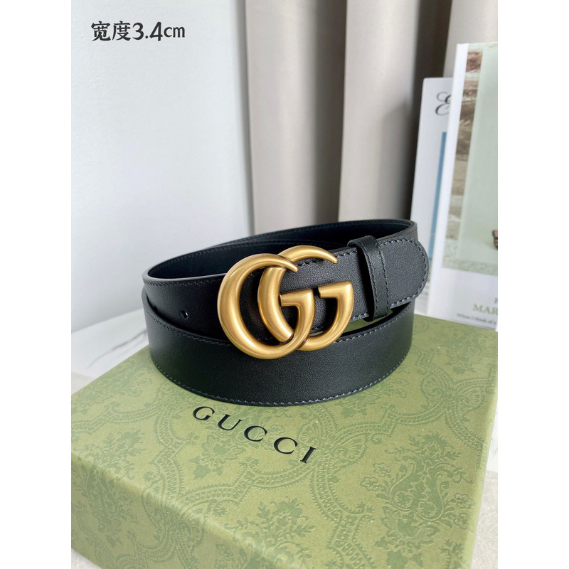 G*u*i gg gold logo belt black