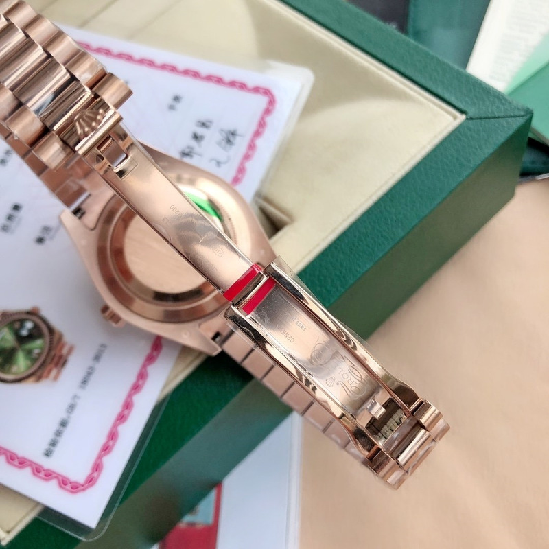 Rolex Day-Date 40 Green Roman Everose Rose Gold Super Clone