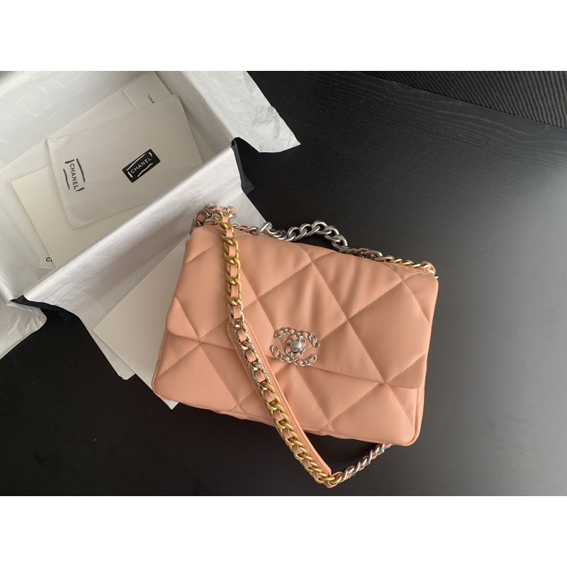 Ch*el Ch*el 19 leather handbag pink