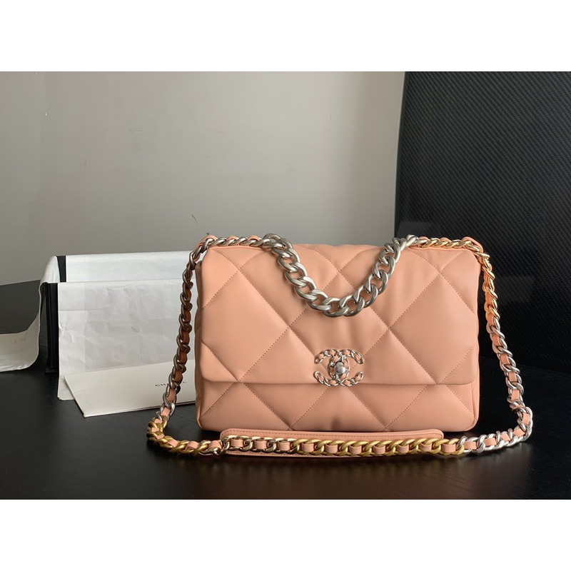 Ch*el Ch*el 19 leather handbag pink