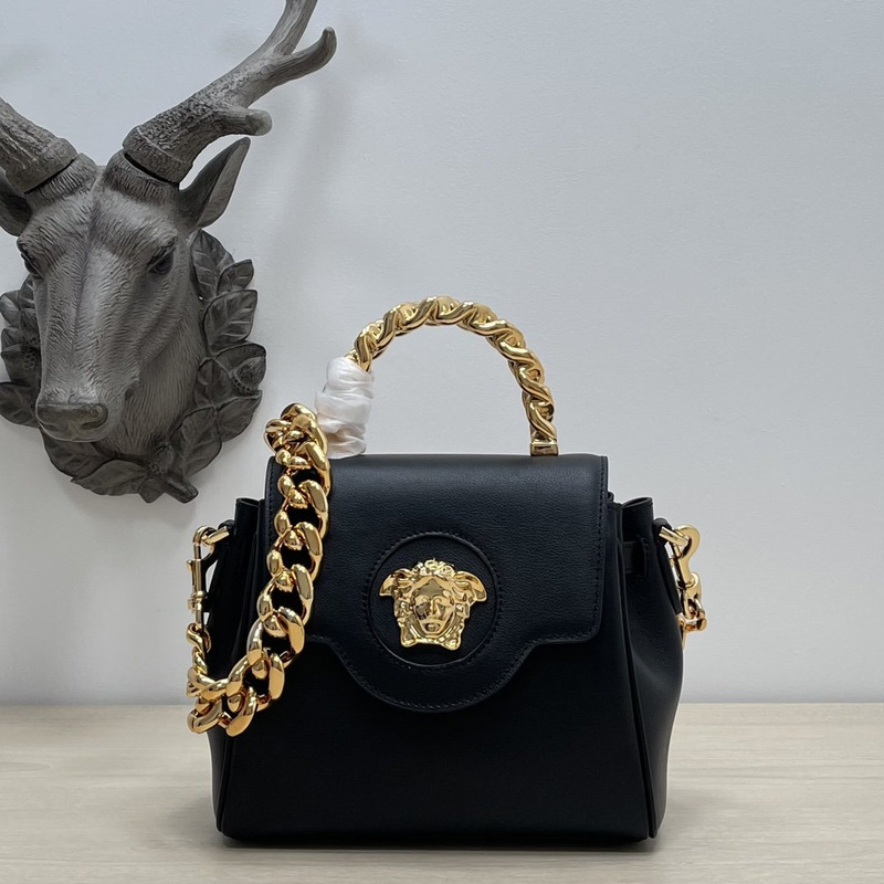 Versace La Medusa Top Handle Tote Black