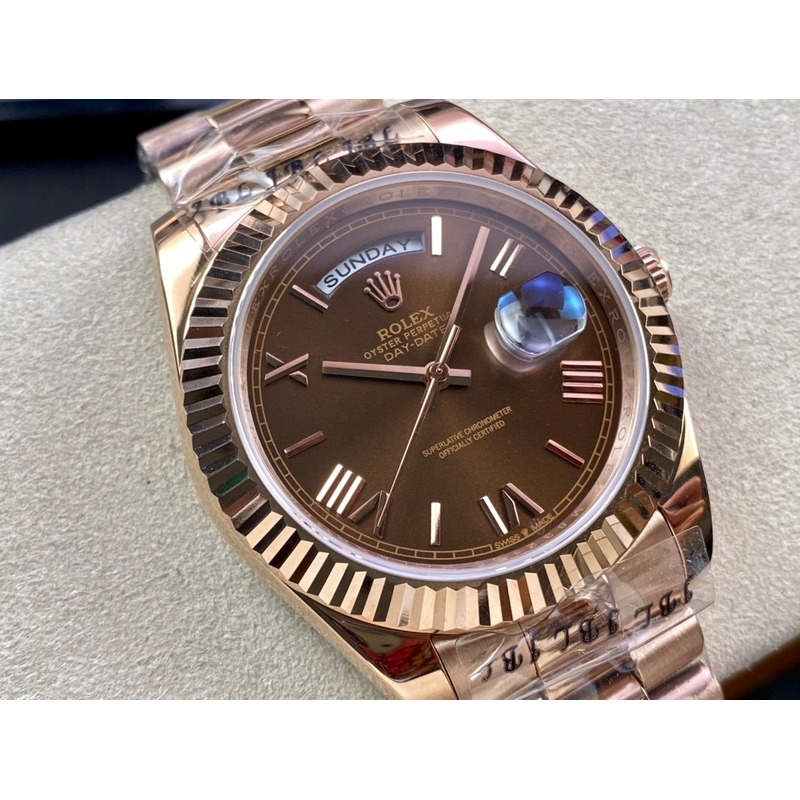 Rolex Day-Date 40 Everose Gold WIth Chocolate Dial With 3255 Movement