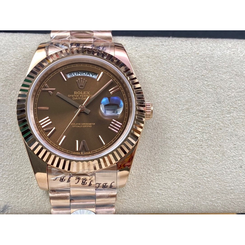 Rolex Day-Date 40 Everose Gold WIth Chocolate Dial With 3255 Movement