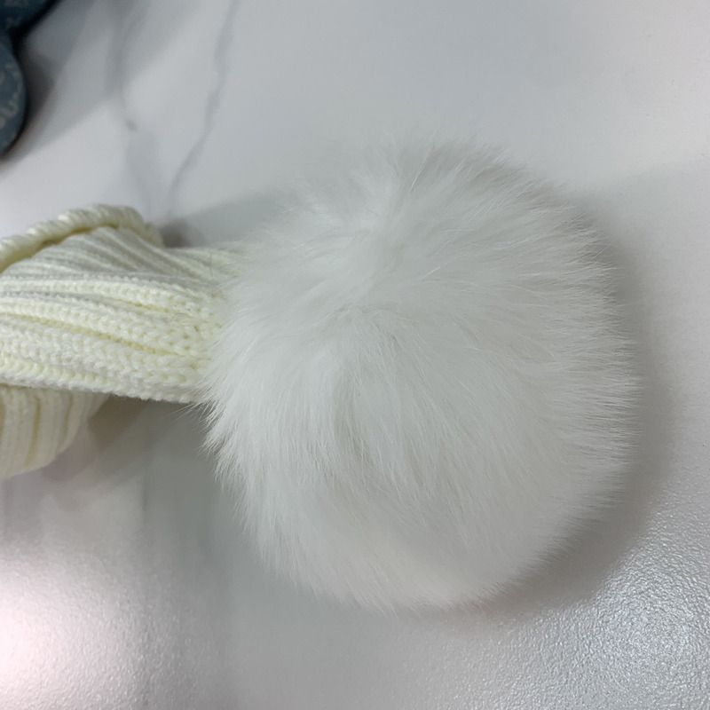 Moncler Kids Wool Hat  White