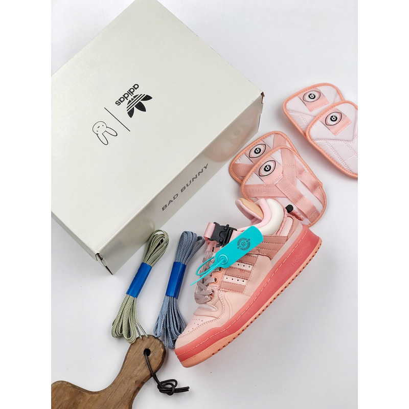 Ad*s x bad bunny forum low \"easter egg\" sneakers - pink