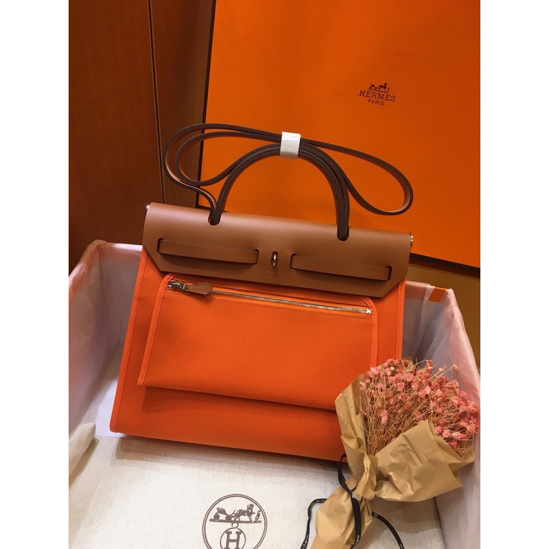 H**mes orange herbag 31 with palladium hardware