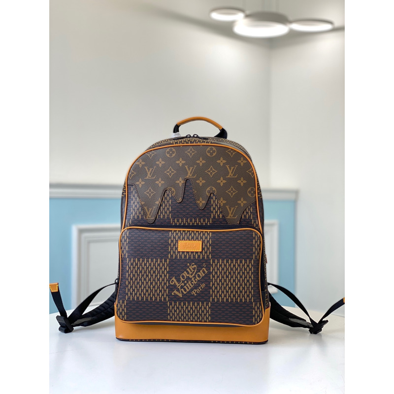 l**is V*t*n x nigo campus backpack damier ebene giant brown