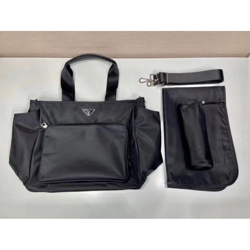 Pra*a recycled nylon baby bag black