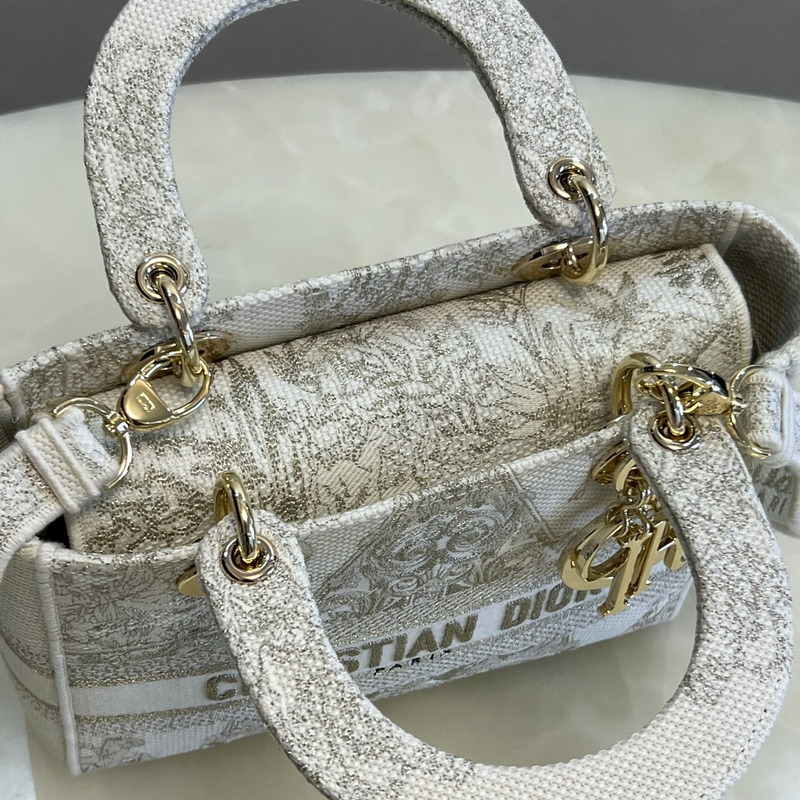 D*or lady D*or embroidered two-way handbag