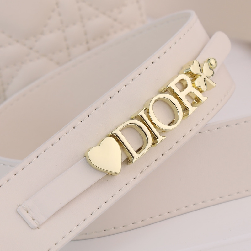 D*or lady D*or micro lambskin tote white