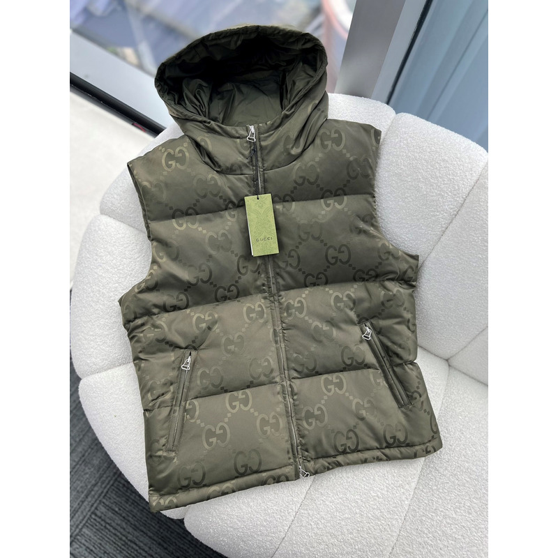 G*u*i vest down jacket green