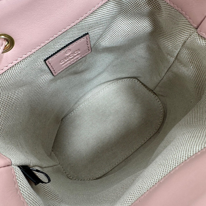 G*u*i gg matelassé leather bucket bag pink