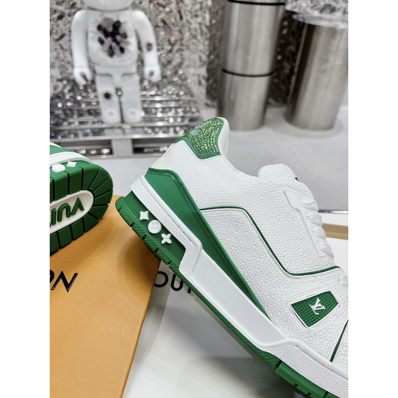 l**is V*t*n lv trainer sneaker low white green