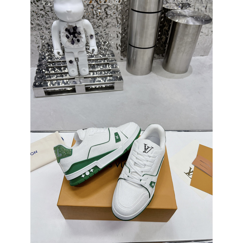 l**is V*t*n lv trainer sneaker low white green