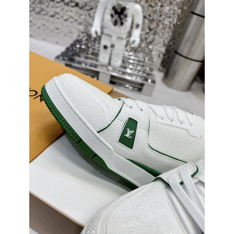 l**is V*t*n lv trainer sneaker low white green