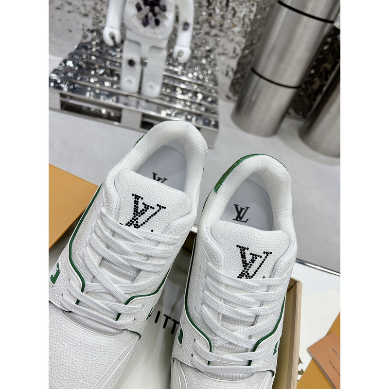 l**is V*t*n lv trainer sneaker low white green