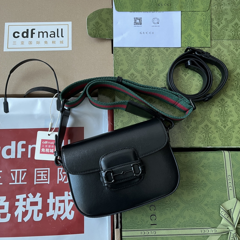 G*u*i horsebit 1955 small shoulder bag black