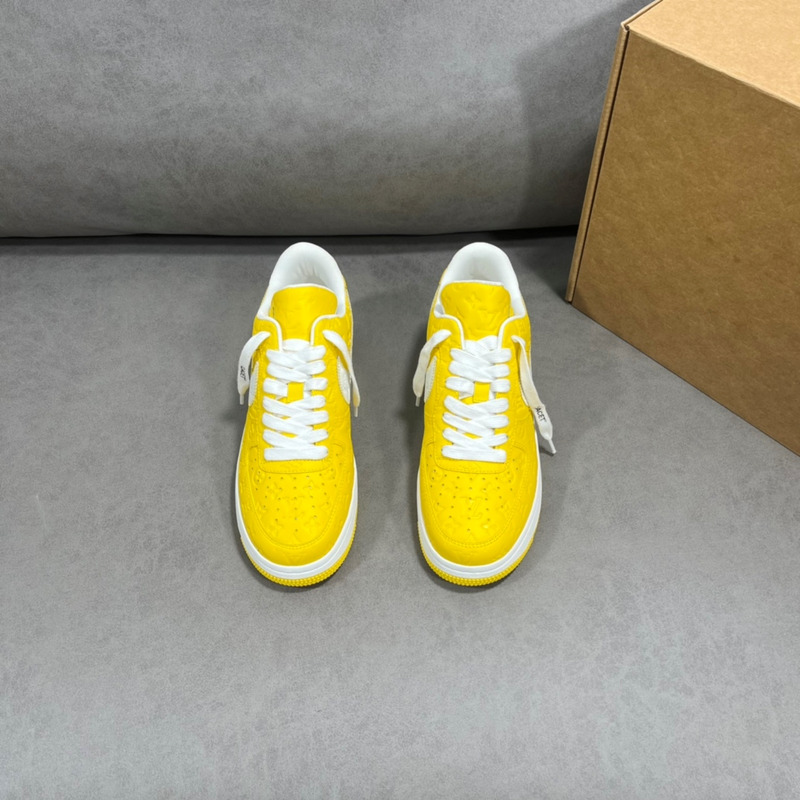 l**is V*t*n x nike air force 1 low by virgil abloh yellow and white