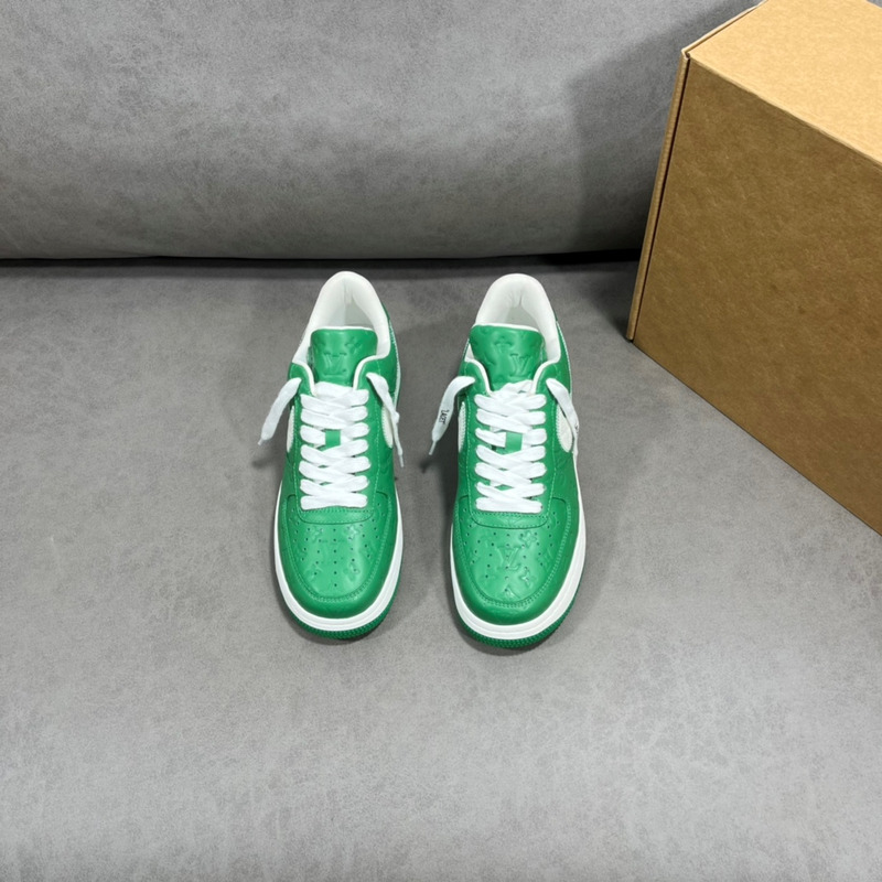 l**is V*t*n x nike air force 1 low by virgil abloh green and white