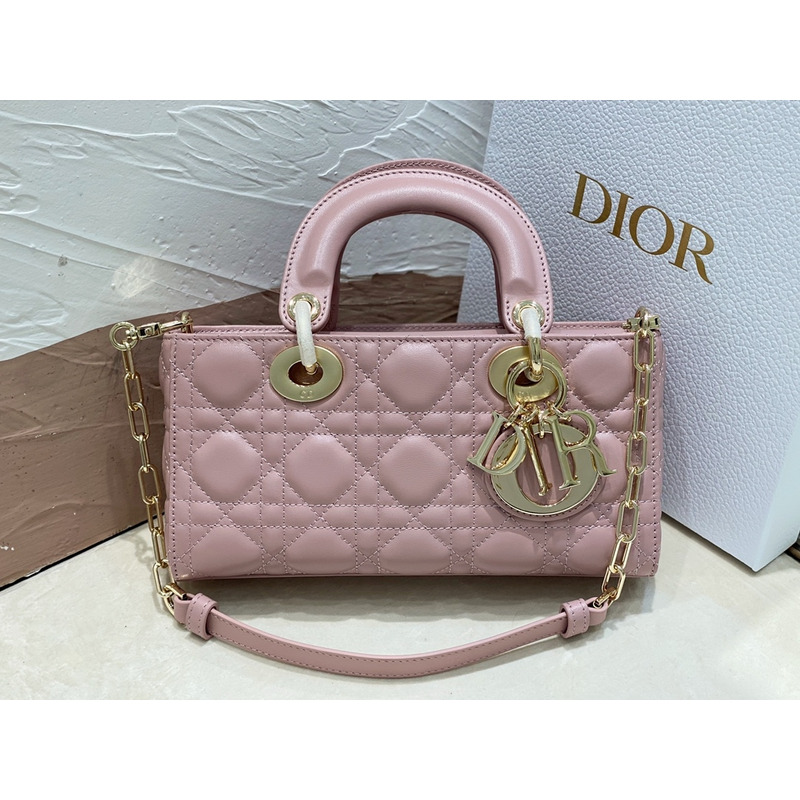 D*or small lady d-joy bag peony lambskin cannage