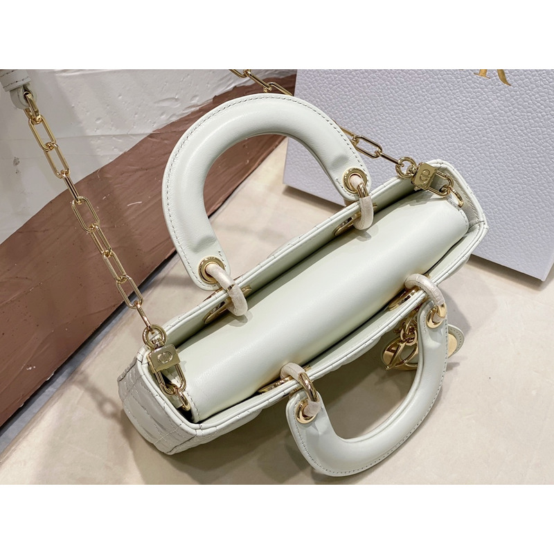 D*or micro lady d-joy bag cream cannage lambskin