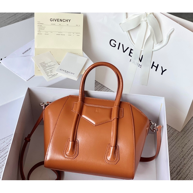 Givenchy Antigona Lock Mini Tote Brown