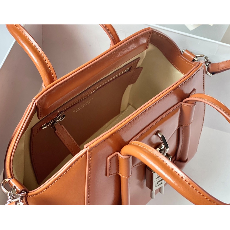 Givenchy Antigona Lock Mini Tote Brown