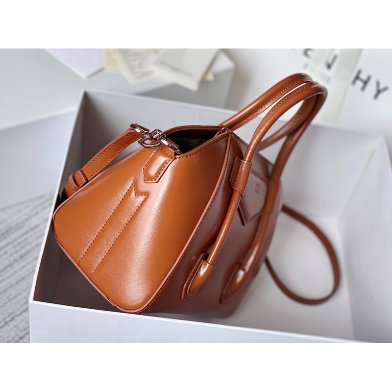 Givenchy Antigona Lock Mini Tote Brown