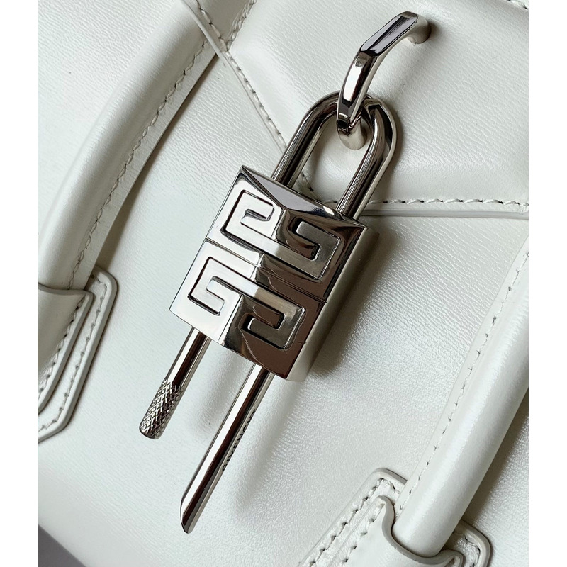 Givenchy Antigona Lock Mini Tote White