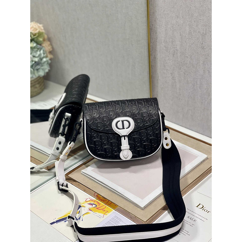 D*or bobby bag leather medium black