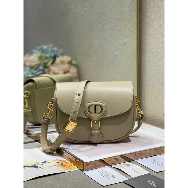 D*or bobby bag medium box calfskin tan