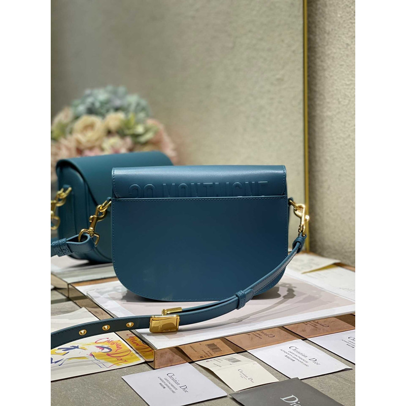 D*or bobby bag medium box calfskin blue