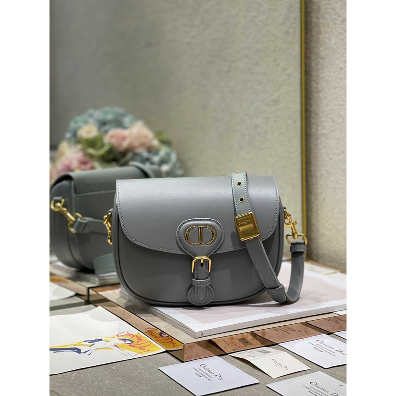 D*or bobby bag medium box calfskin gray